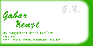 gabor menzl business card